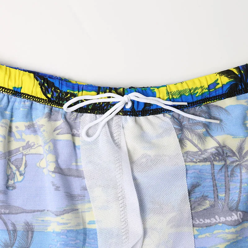 2020 Printed Swimming Trunks Men Sexy Swimwear Mayo Sunga Beach shorts erkek slip mayo Body suits bain homens | Спорт и развлечения