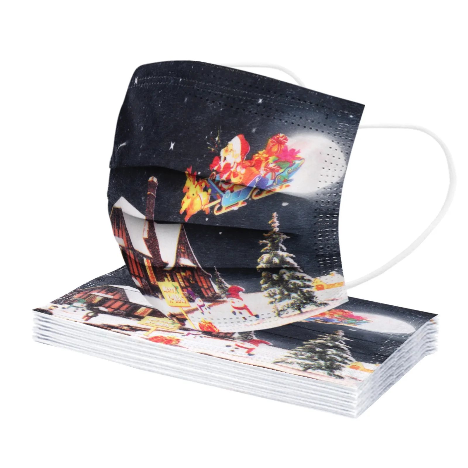 10pcs Adult Christmas Santa Elk Print Disposable Breathable Prevent Mask Unisex Men Women Face Mask mascarillas masque 10pc
10pcs Adult Christmas Santa Elk Print Disposable Breathable Prevent Mask Unisex Men Women Face Mask mascarillas masque 10pc