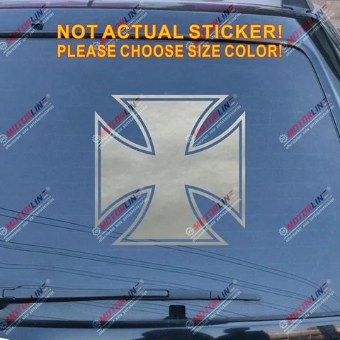 Наклейка в виде Железного креста для автомобиля, виниловая немецкая армия WW2, выберите размер и цвет!