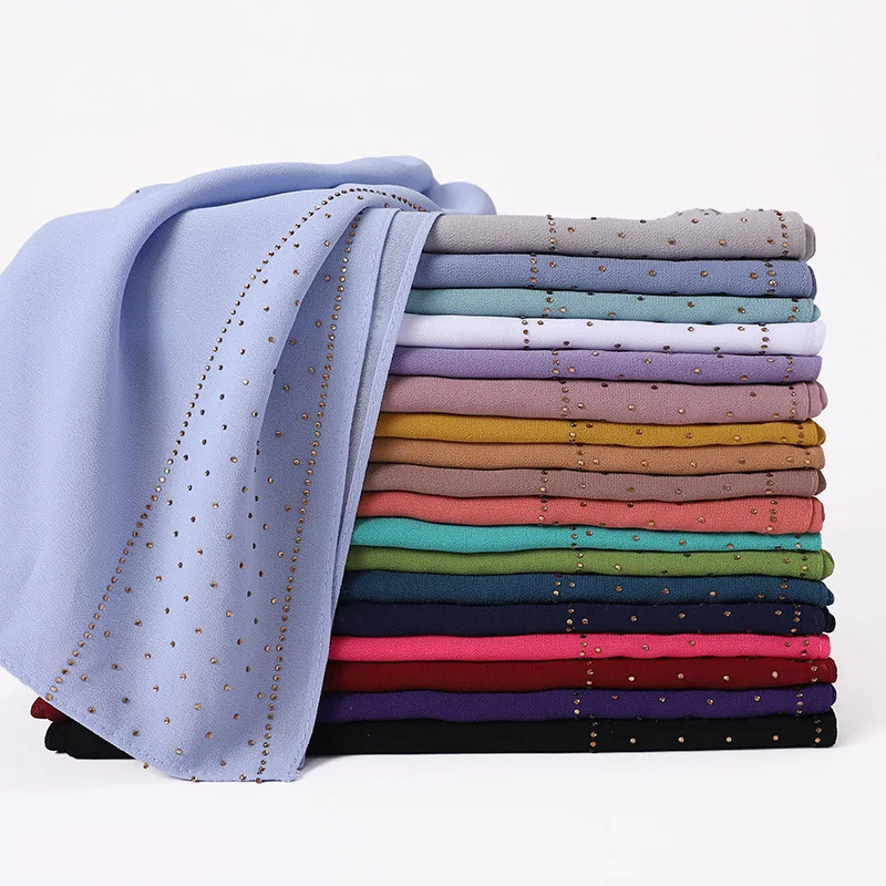 Musilim Fashion Ladies Bandana Scarf Bubble Pearl Chiffon Bandana Scarf with Crystal Diamond Solid Shawl Headband Scarf Arabian
Musilim Fashion Ladies Bandana Scarf Bubble Pearl Chiffon Bandana Scarf with Crystal Diamond Solid Shawl Headband Scarf Arabian