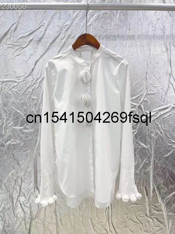 New Solid Cotton White Blouse Woman Runway Long Tops 2021 Long Flare Sleeves Vintage Party Club Autumn Appliqué Luxury Blouse
New Solid Cotton White Blouse Woman Runway Long Tops 2021 Long Flare Sleeves Vintage Party Club Autumn Appliqué Luxury Blouse