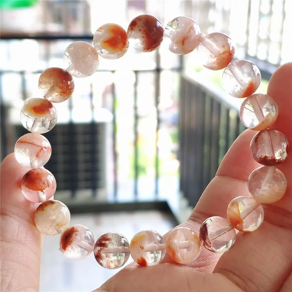 Natural Orange White Sericite Phantom Crystal Round Beads Bracelet 9.5mm Crystal Garden Snow Phantom Women Men AAAAA
Natural Orange White Sericite Phantom Crystal Round Beads Bracelet 9.5mm Crystal Garden Snow Phantom Women Men AAAAA