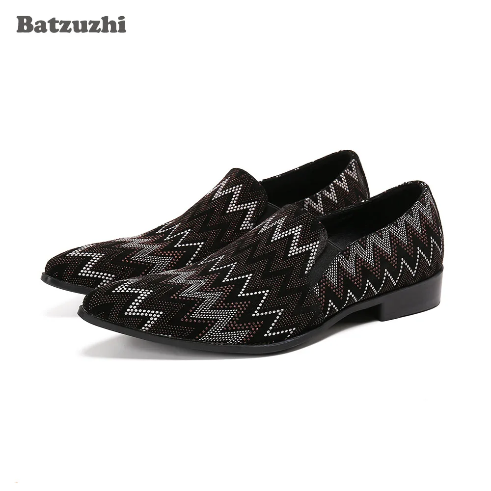 Batzuzhi Luxury Handmade Men's Shoes Pointed Toe Rhinestones Men's Leather Dress Shoes Shinning Party, Business Casual Chaussure
Batzuzhi Luxury Handmade Men's Shoes Pointed Toe Rhinestones Men's Leather Dress Shoes Shinning Party, Business Casual Chaussure