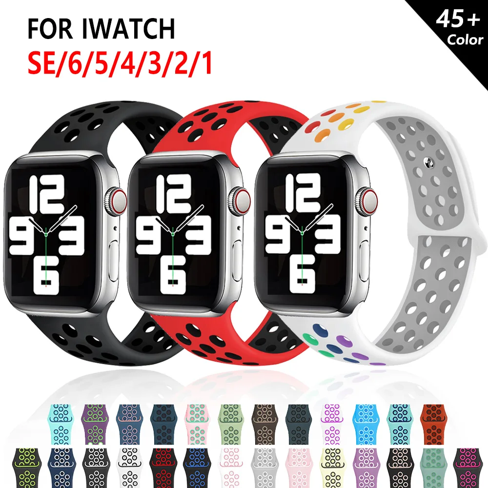 Silicone Sport Strap For Apple Watch band Se 6 5 44mm 40mm Smart iWatch Watchband Series 4/3/21 38mm 42mm Accessories Bracelets
Silicone Sport Strap For Apple Watch band Se 6 5 44mm 40mm Smart iWatch Watchband Series 4/3/21 38mm 42mm Accessories Bracelets