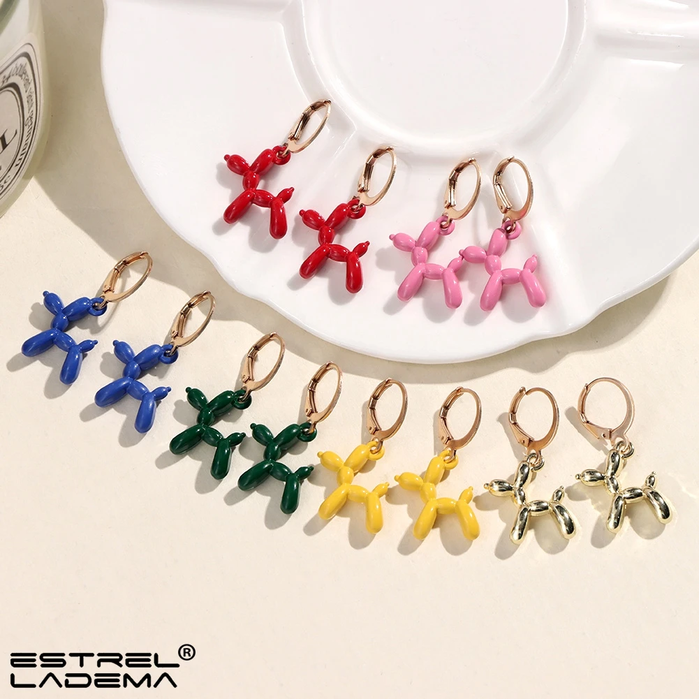 Korean Colorful Cute Poodle Balloon Dog Dangle Earrings For Women Girls Sweet Rainbow Enamel Cartoon Drop Earring Jewelry Gifts
Korean Colorful Cute Poodle Balloon Dog Dangle Earrings For Women Girls Sweet Rainbow Enamel Cartoon Drop Earring Jewelry Gifts