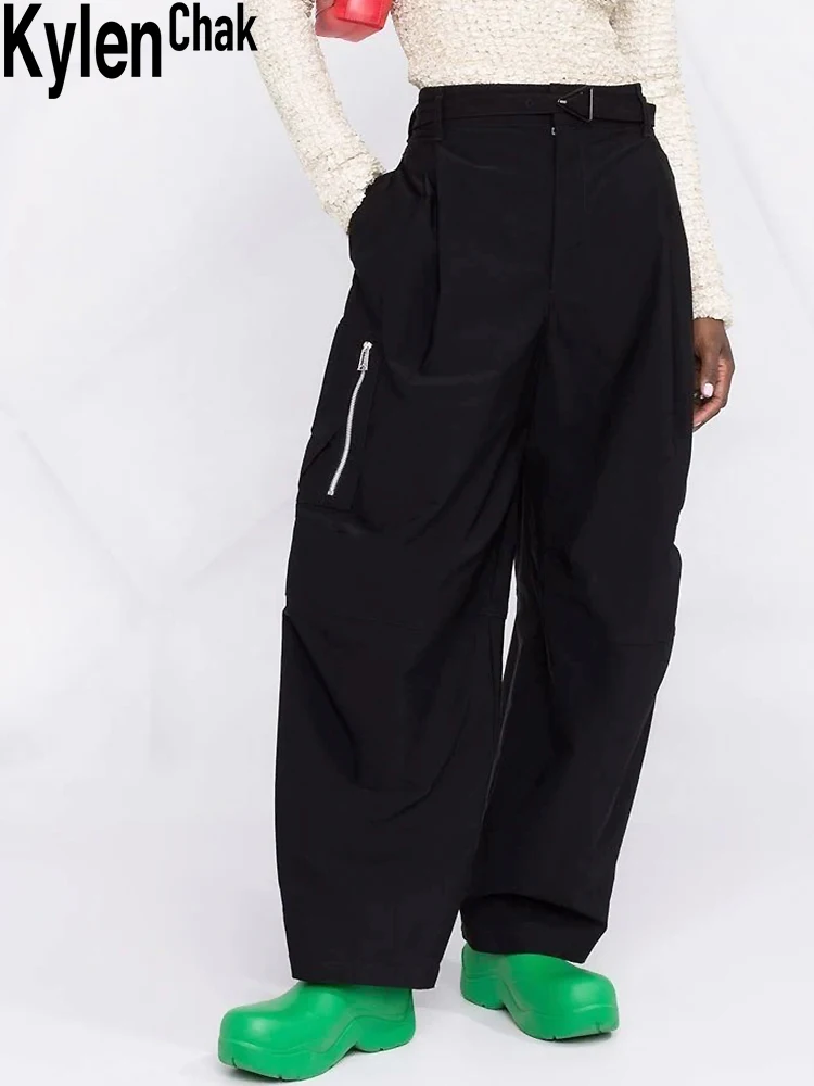 Black Belt Wool Blend Zipper Pocket Overalls Stitching Casual High-Waist Trousers 2022 Early sSpring Women's Clothing Streetwear
Black Belt Wool Blend Zipper Pocket Overalls Stitching Casual High-Waist Trousers 2022 Early sSpring Women's Clothing Streetwear