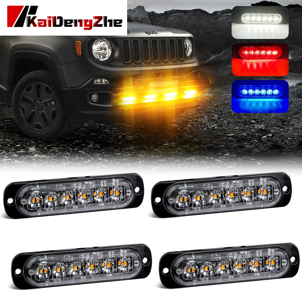 Ultra Thin 6 Chips Car LED Strobe Light Emergency Light Grill Breakdown Auto Flashing For SUV Truck Motorcycle 12-24V Lightbar
Ultra Thin 6 Chips Car LED Strobe Light Emergency Light Grill Breakdown Auto Flashing For SUV Truck Motorcycle 12-24V Lightbar
