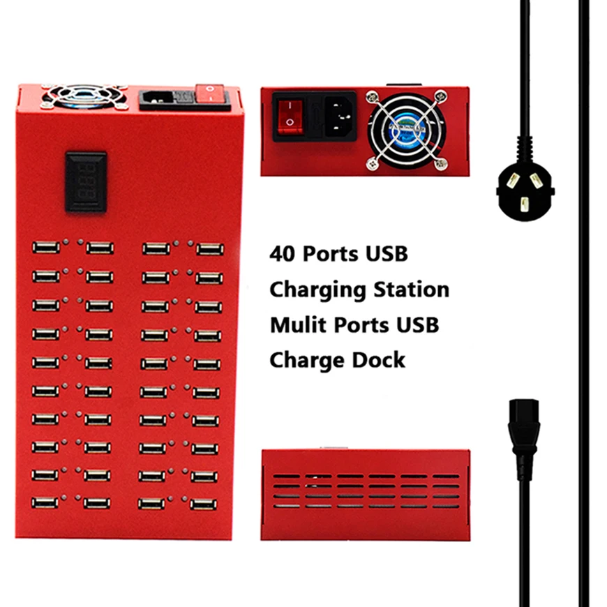 40 ports red and blue four-generation MEAN WELL power ultra-thin smart multi-port charger
40 ports red and blue four-generation MEAN WELL power ultra-thin smart multi-port charger