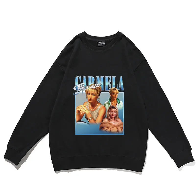 2021 New Carmela Soprano Anime Japanese Novelty Pullover Men Women Fashion Round Neck Sweatshirt Mens Loose EU Size Streetwear
2021 New Carmela Soprano Anime Japanese Novelty Pullover Men Women Fashion Round Neck Sweatshirt Mens Loose EU Size Streetwear