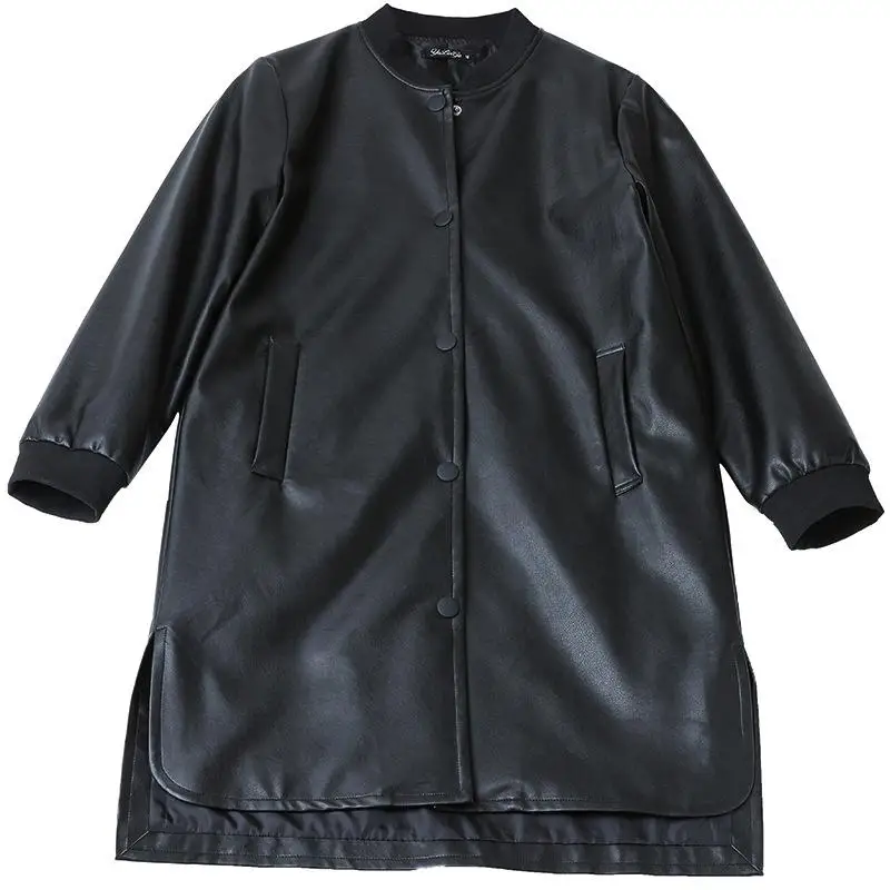 motorcycle leather Women's PU coat women's spring 2021 new style large size thin middle and long style fashion trend
motorcycle leather Women's PU coat women's spring 2021 new style large size thin middle and long style fashion trend