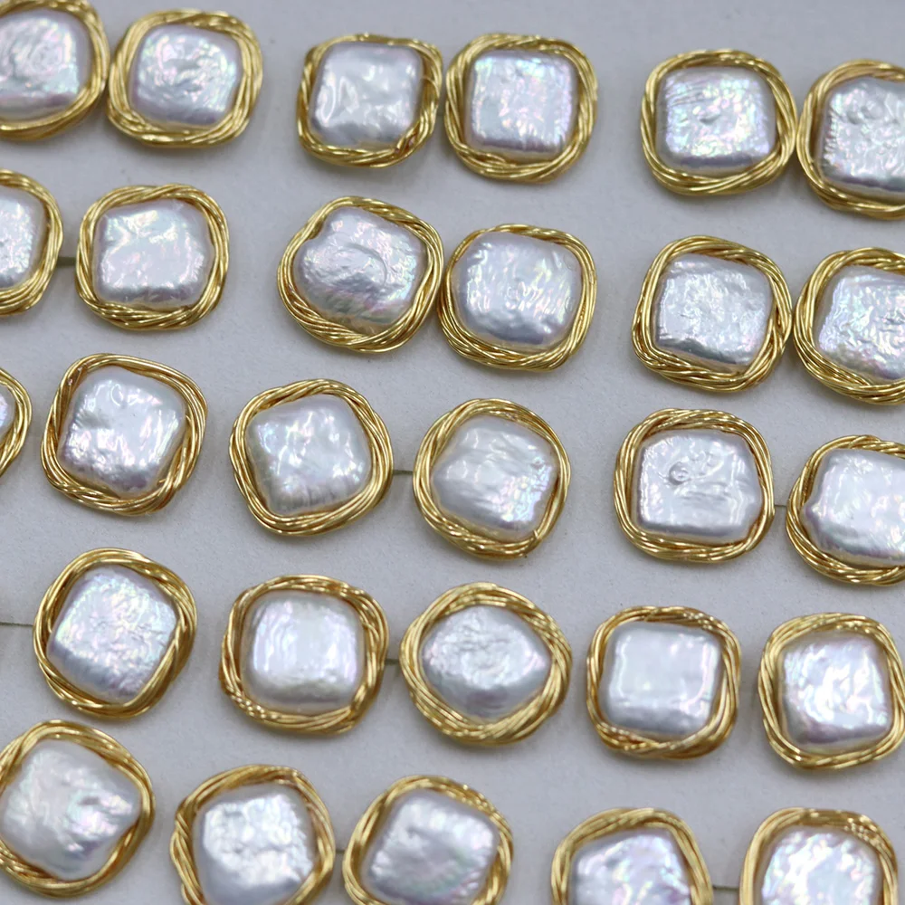 High-Quality Ear Studs Fashion Square-Winding Freshwater Pearl Temperament Ear Studs for Women Charm Jewelry Gifts
High-Quality Ear Studs Fashion Square-Winding Freshwater Pearl Temperament Ear Studs for Women Charm Jewelry Gifts