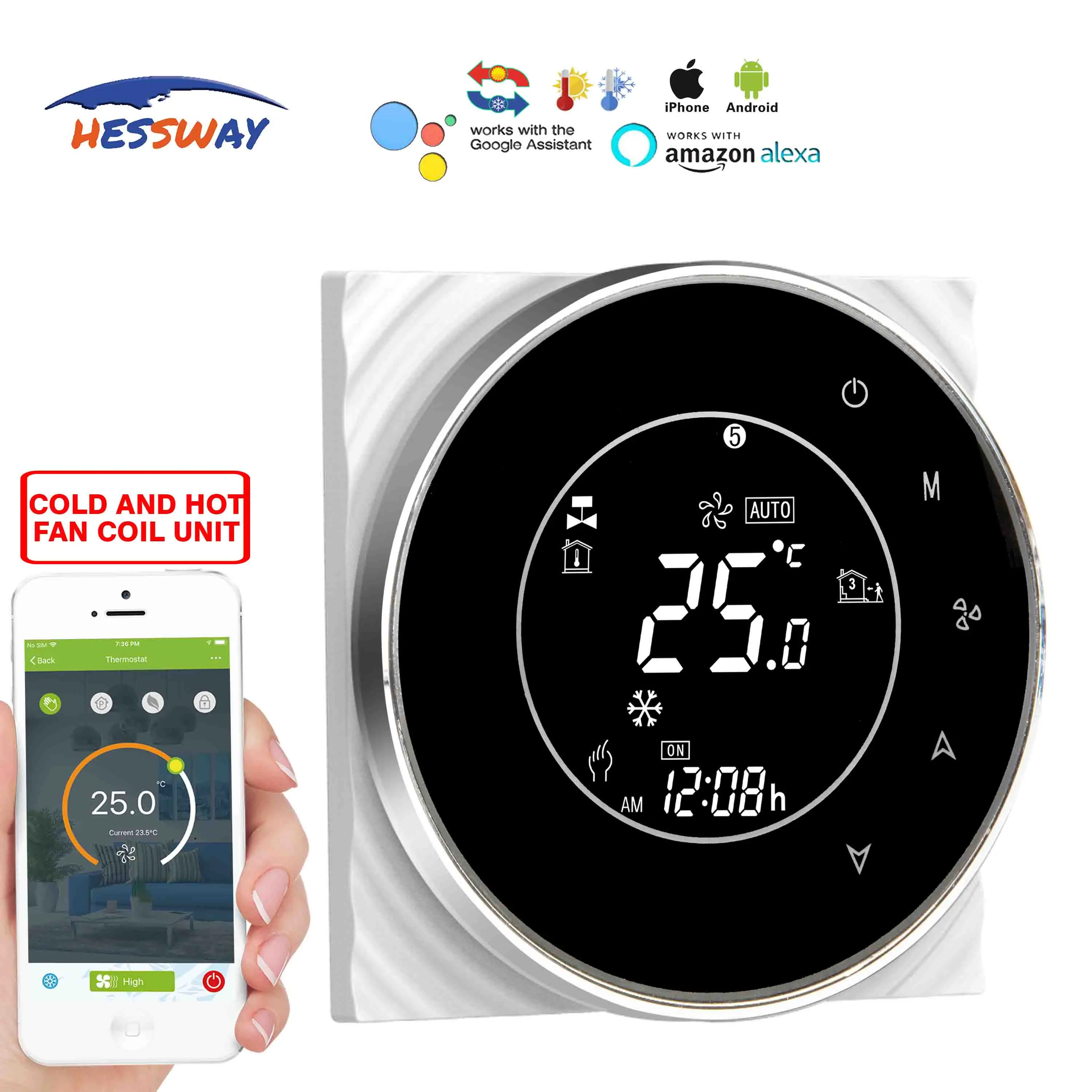 Термостат для связи HESSWAY Cool/Heat Temp RS485/MODBUS RTU Wi-Fi работы с Alexa Google Home | Канцтовары