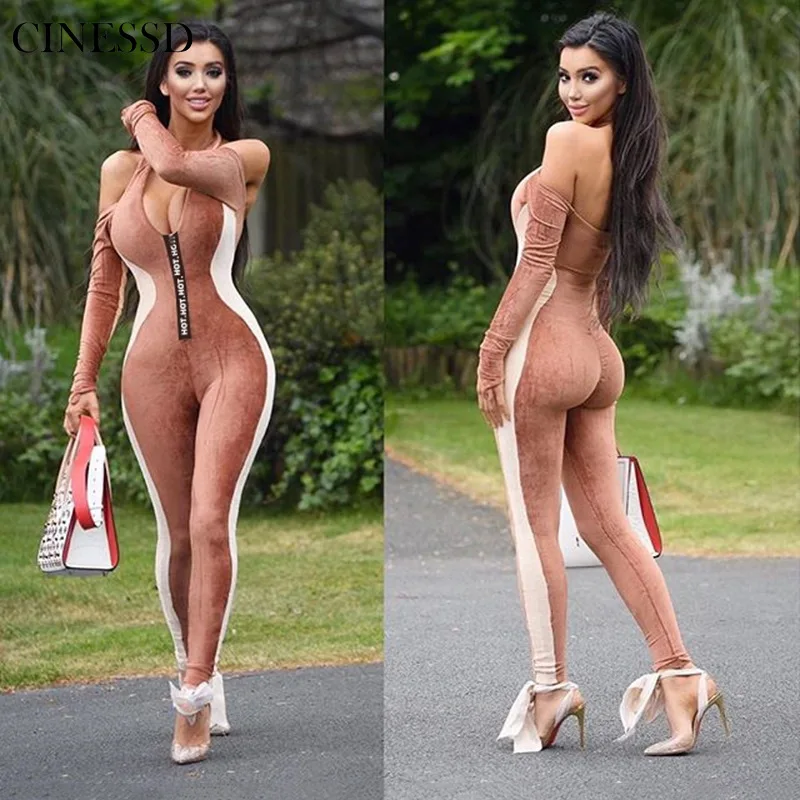 Jumpsuit women 2021 autumn and winter new women's casual strapless long-sleeved gold velvet leggings jumpsuit V-neck sexy style
Jumpsuit women 2021 autumn and winter new women's casual strapless long-sleeved gold velvet leggings jumpsuit V-neck sexy style