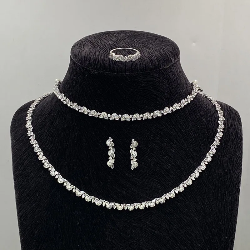 Lanyika Jewelry Set Simpleness Petal Zirconia Micro Pave Necklace with Earrings, Bracelet and Ring for Woman Wedding Party Gifts
Lanyika Jewelry Set Simpleness Petal Zirconia Micro Pave Necklace with Earrings, Bracelet and Ring for Woman Wedding Party Gifts