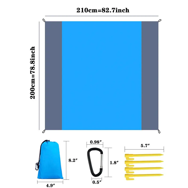 2M Beach Mat Waterproof Picnic Mat Nylon Pocket Picnic Mat Beach Moisture Proof Pad Dacron Rip Stop Beach Mat Beach Blanket
2M Beach Mat Waterproof Picnic Mat Nylon Pocket Picnic Mat Beach Moisture Proof Pad Dacron Rip Stop Beach Mat Beach Blanket