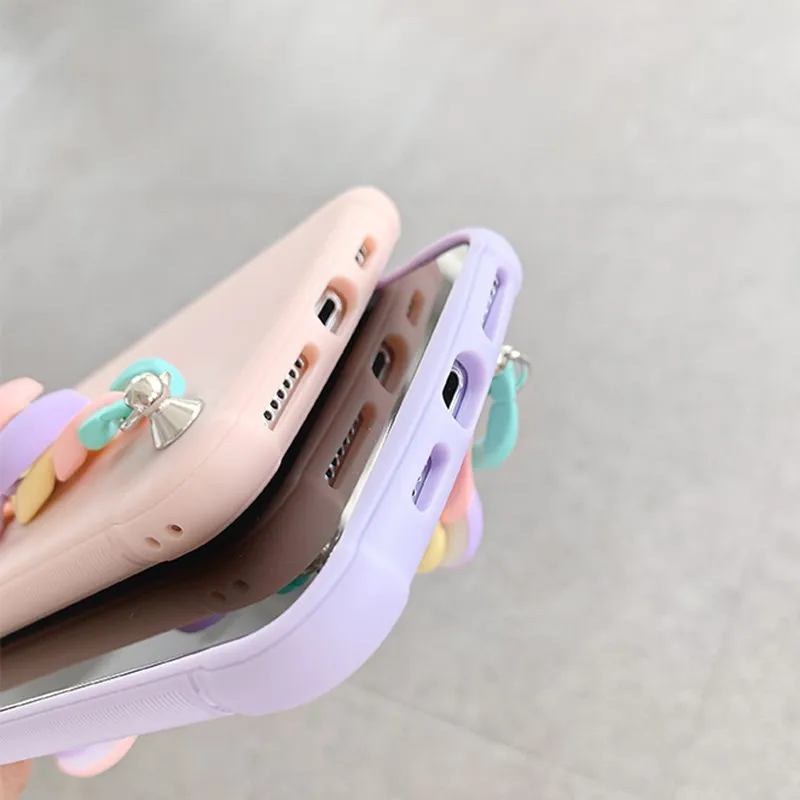 Candy Color Wrist Chain Phone Case For iPhone 11 12 Pro Max 12 Mini XS Max X XR 8 7 Plus Soft Silicone Corner Bumper Phone Cover
Candy Color Wrist Chain Phone Case For iPhone 11 12 Pro Max 12 Mini XS Max X XR 8 7 Plus Soft Silicone Corner Bumper Phone Cover