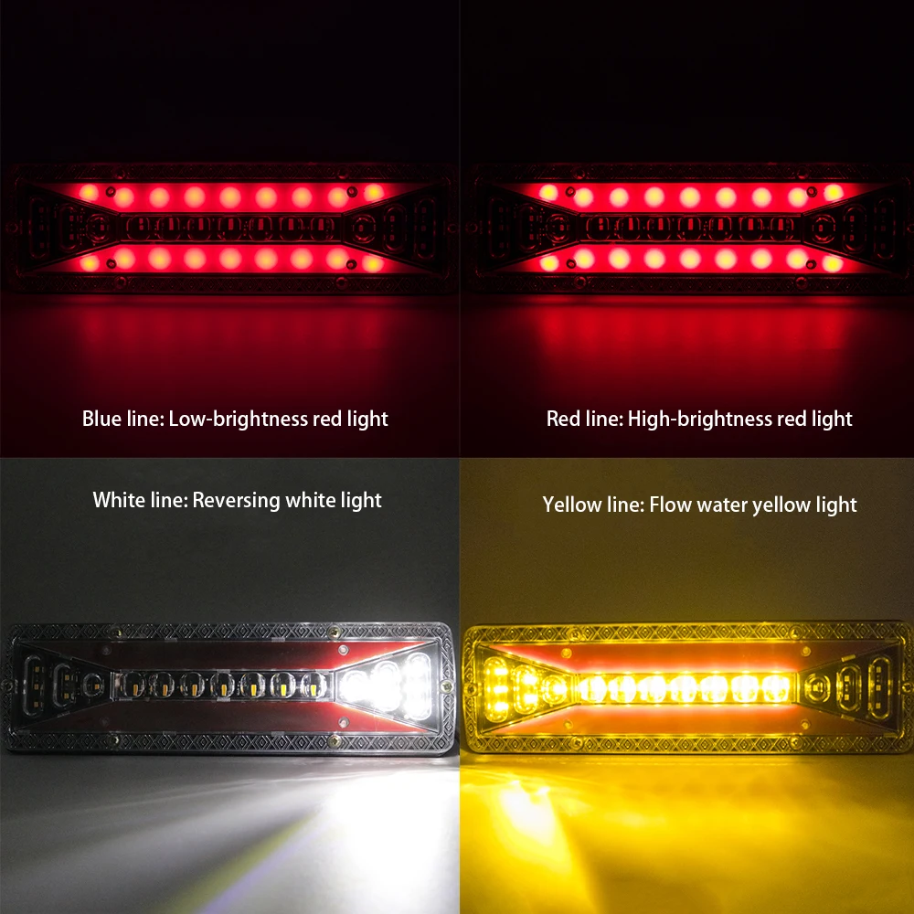 Pair 12V Dynamic 42 LED Car Truck Tail Light Turn Signal Rear Brake Light Reverse Signal Strobe Lamp Trailer Lorry Bus Camper
Pair 12V Dynamic 42 LED Car Truck Tail Light Turn Signal Rear Brake Light Reverse Signal Strobe Lamp Trailer Lorry Bus Camper