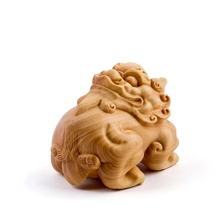 Wood pantheraleo lion wooden Chinese patron saint stone statues folk crafts simulation creative gifts animal figurines
Wood pantheraleo lion wooden Chinese patron saint stone statues folk crafts simulation creative gifts animal figurines