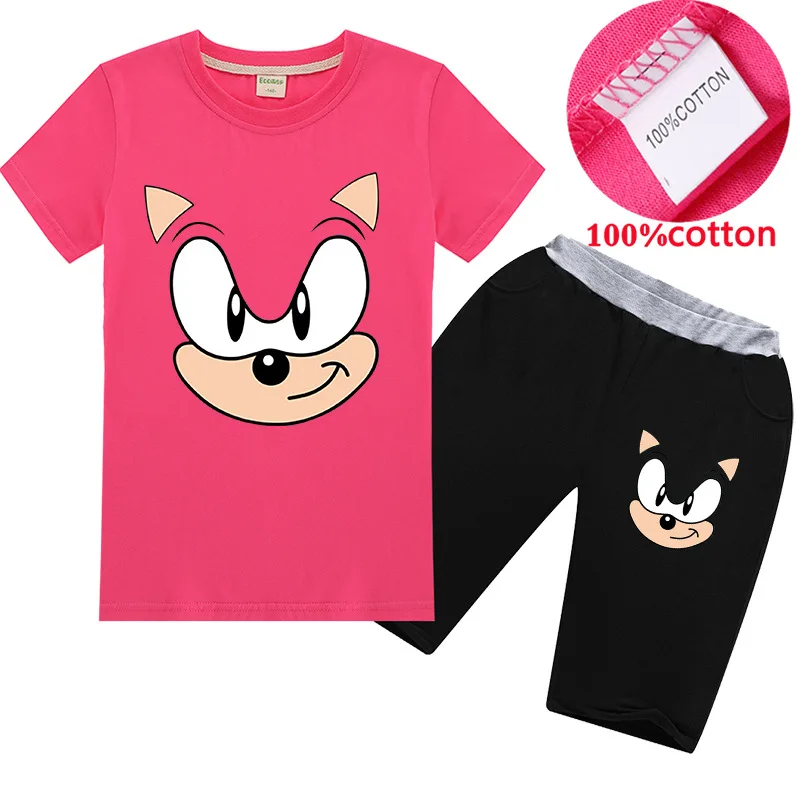 Children Boys Girls Sonic The Hedgehog Clothes Kids Shorts T-shirt Summer Child Sleeve Tracksuit Boy Clothing Sets
Children Boys Girls Sonic The Hedgehog Clothes Kids Shorts T-shirt Summer Child Sleeve Tracksuit Boy Clothing Sets