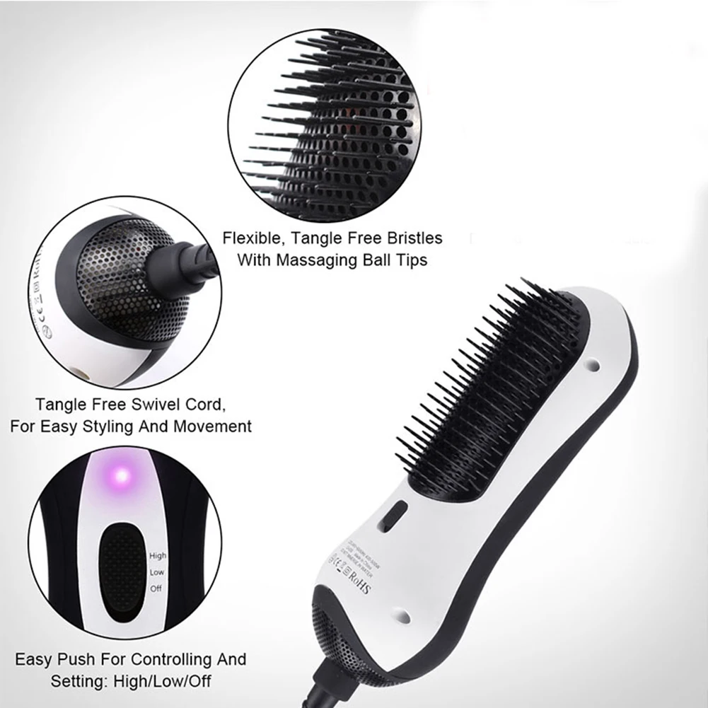 Hot 2 in 1 Hair Dryer Styling Comb Infrared Hot Air Hair Straightener Brush for Travel Home t6 
Hot 2 in 1 Hair Dryer Styling Comb Infrared Hot Air Hair Straightener Brush for Travel Home t6