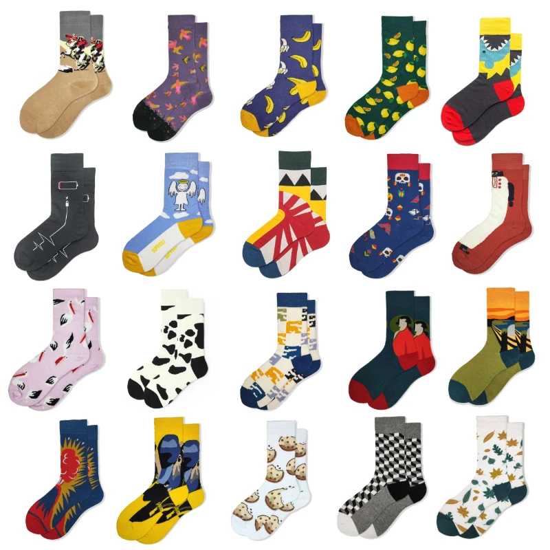 Popular Brand Cotton Korean Cartoon Mens Socks Combed Cotton Fashion Cartoon Womens Socks Novelty Funny Skateboard Socks 20Style
Popular Brand Cotton Korean Cartoon Mens Socks Combed Cotton Fashion Cartoon Womens Socks Novelty Funny Skateboard Socks 20Style
