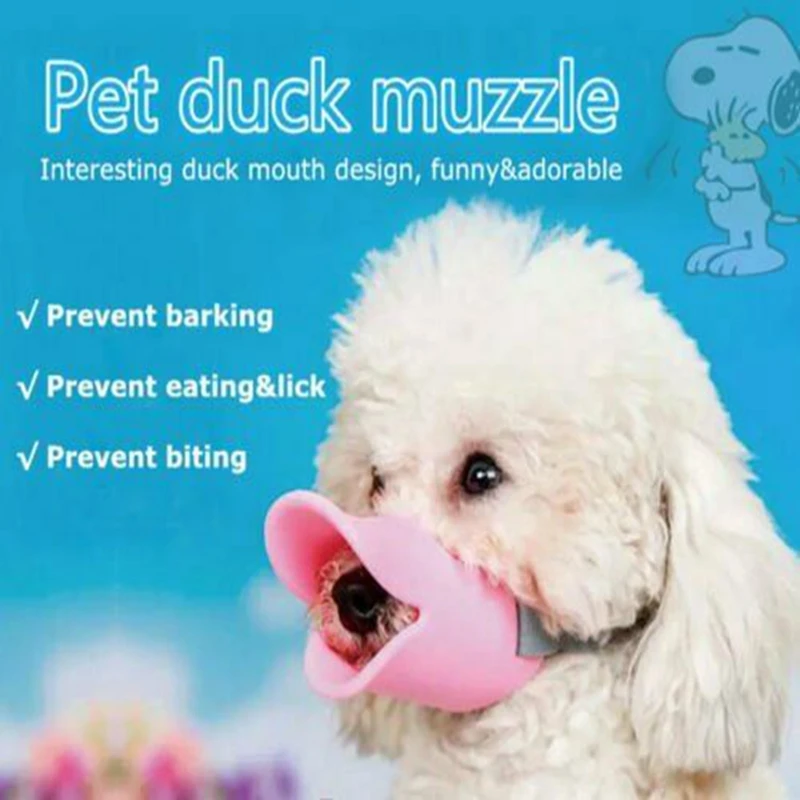 

Muzzle Adjustable - Lip Duckbill Novelty Anti Bite Dog Silicone Duck Bill Design