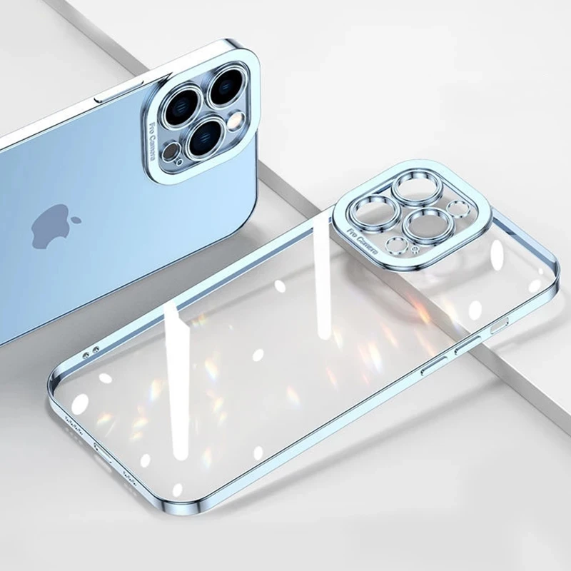 For iPhone 11 12 13 Pro Max Mini X XS MAX XR 7 8 Plus SE2 Luxury Lens Protectionclear Clear Plating Square Frame Silicone Cover
For iPhone 11 12 13 Pro Max Mini X XS MAX XR 7 8 Plus SE2 Luxury Lens Protectionclear Clear Plating Square Frame Silicone Cover