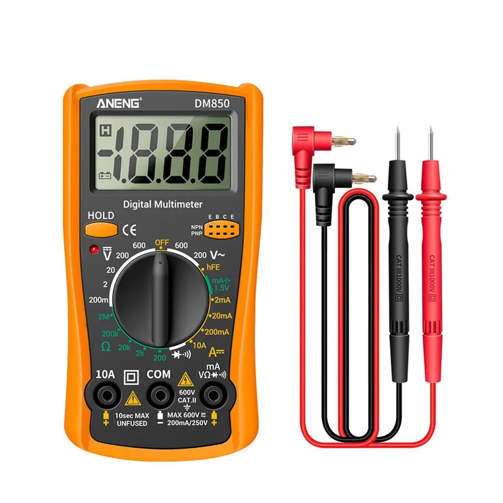 DM850 Digital Multimeter DC Current And Voltage Instruments Smart Digital Display Universal Meter With Battery
DM850 Digital Multimeter DC Current And Voltage Instruments Smart Digital Display Universal Meter With Battery