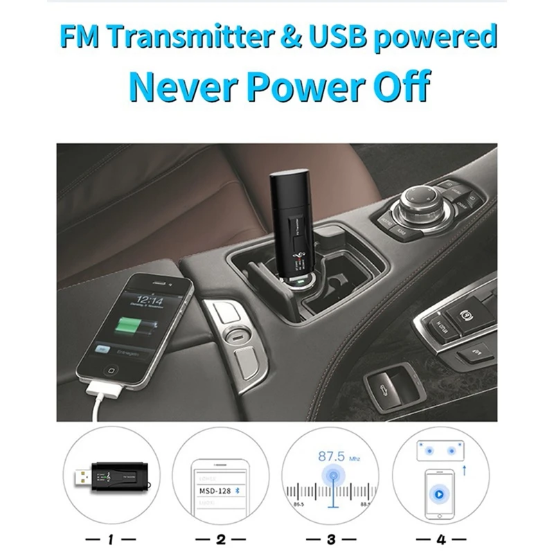 Портативный свободные руки FM передатчик автомобильный Bluetooth 5 0 приемник USB