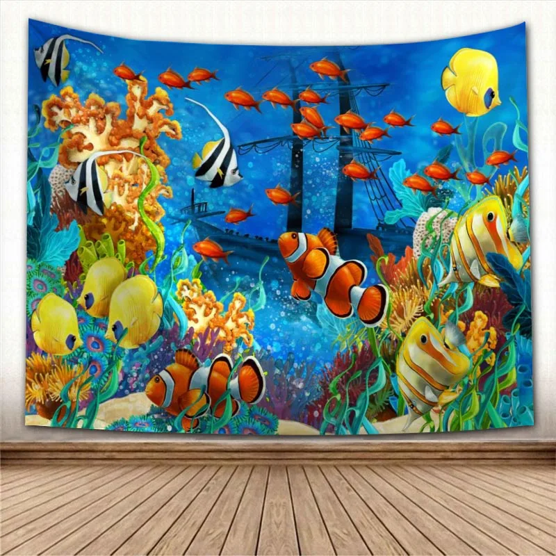 Underwater World Fish Wall Hanging Tapestry Home Party Decorative Tapestries Photo Background Cloth Table Cloth Wall Tapestry
Underwater World Fish Wall Hanging Tapestry Home Party Decorative Tapestries Photo Background Cloth Table Cloth Wall Tapestry