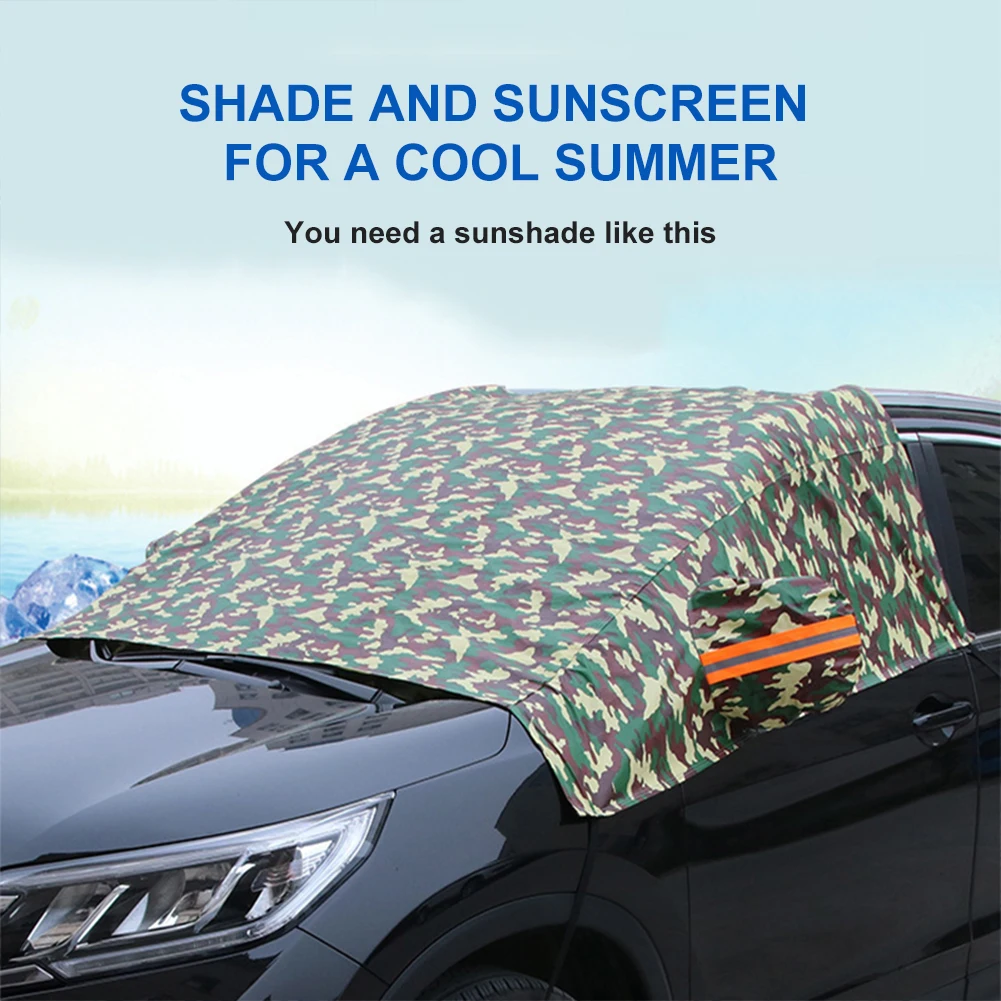 New 2.24*1.52m Car Windshield Cover with Rear Mirror Covers Sun Snow Protection Waterproof Windproof Cover with 4 Elastic Straps
New 2.24*1.52m Car Windshield Cover with Rear Mirror Covers Sun Snow Protection Waterproof Windproof Cover with 4 Elastic Straps