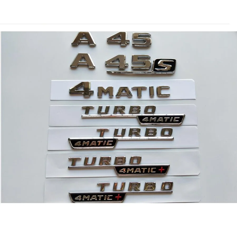 Chrome Silver Letters Trunk Badges Emblems Stikcer for Mercedes Benz W176 W177 A45 A35 AMG TURBO 4MATIC
Chrome Silver Letters Trunk Badges Emblems Stikcer for Mercedes Benz W176 W177 A45 A35 AMG TURBO 4MATIC