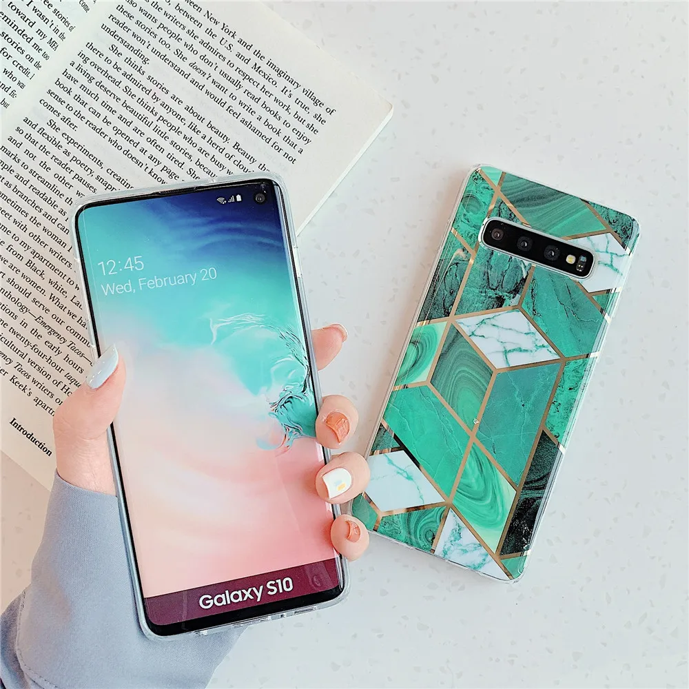Чехол с мраморным цветком для Samsung Galaxy A40 A50 A70 S10P задняя крышка мягкий силиконовый