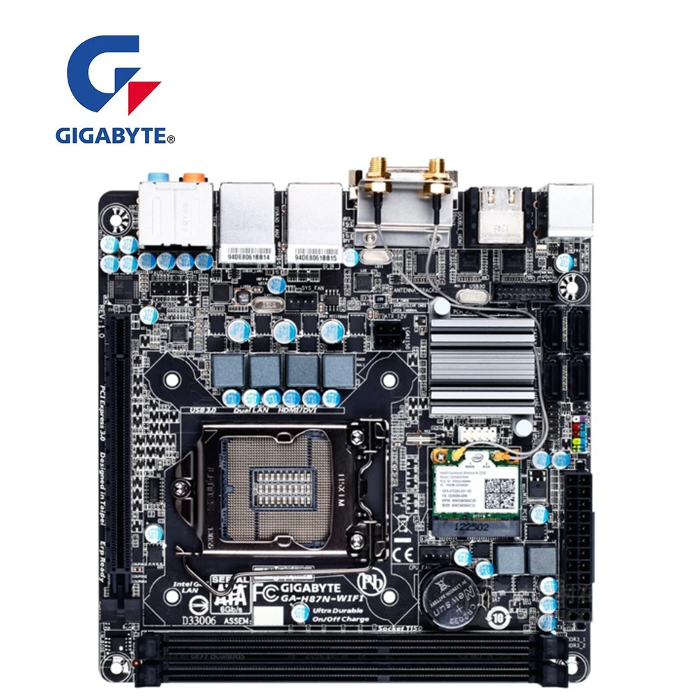MINI ITX для GIGABYTE GA H87N WIFI материнская плата розетка LGA 1150 H87 PCI E 3 0 оригинальная