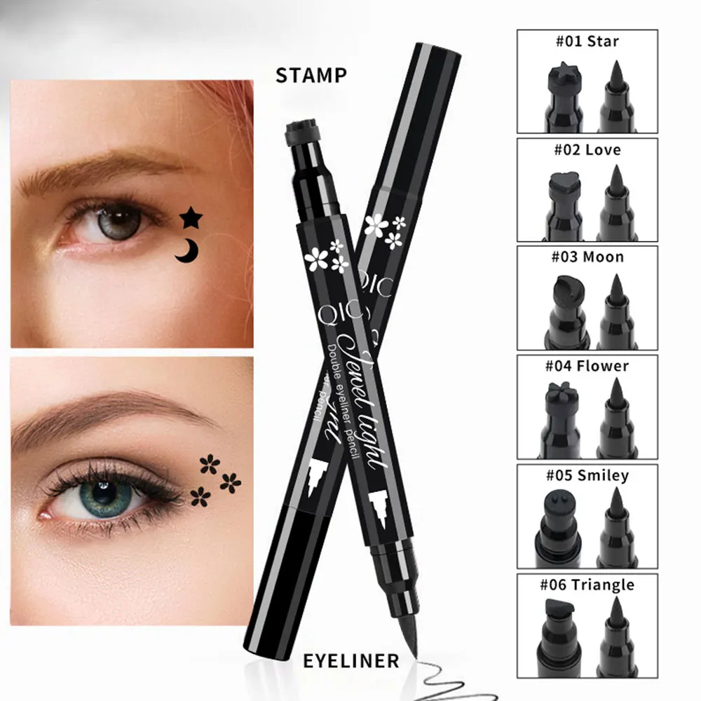 QIC Double Headed Stamp Seal Eyeliner Pen Liquid Eyeliner Pencil Long Lasting Waterproof Quick Dry Natural Eye Makeup
QIC Double Headed Stamp Seal Eyeliner Pen Liquid Eyeliner Pencil Long Lasting Waterproof Quick Dry Natural Eye Makeup