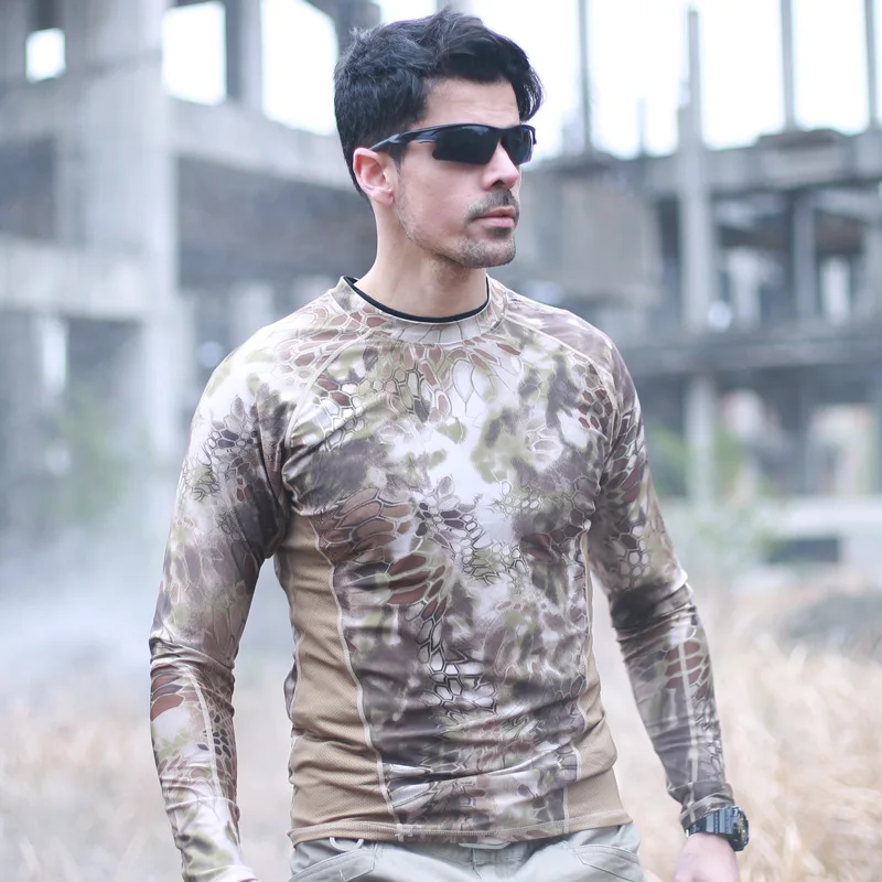 Outdoor Spring Camouflage Hiking T-ShirtsTactical Combat Long Sleeve Quick Dry Size M-2XL Shooting Hunting Climbing Hiking Top
Outdoor Spring Camouflage Hiking T-ShirtsTactical Combat Long Sleeve Quick Dry Size M-2XL Shooting Hunting Climbing Hiking Top