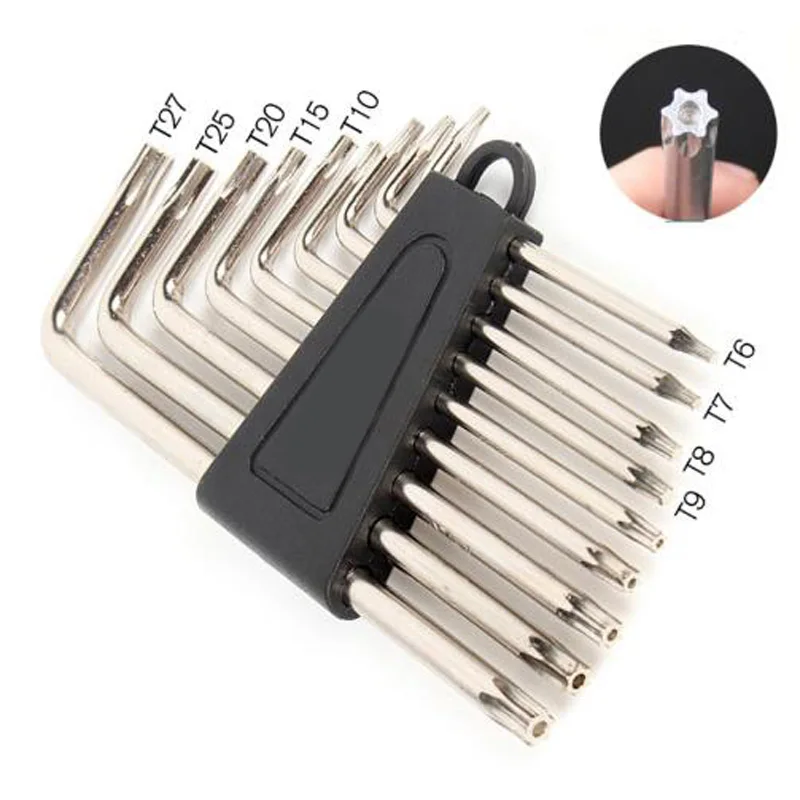 Stainless Steel L Wrench Plum Hexagonal Reducing Wear T6 T7 T8 T9 T10 T15 T20 T25 T27 Hand Repair Tools
Stainless Steel L Wrench Plum Hexagonal Reducing Wear T6 T7 T8 T9 T10 T15 T20 T25 T27 Hand Repair Tools