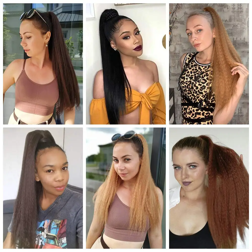 Kinky Straight Ponytail For Women Synthetic High Quality Drawstring Afro Yaki Hair Extensions 22Inches Long Hair ponytail
Kinky Straight Ponytail For Women Synthetic High Quality Drawstring Afro Yaki Hair Extensions 22Inches Long Hair ponytail