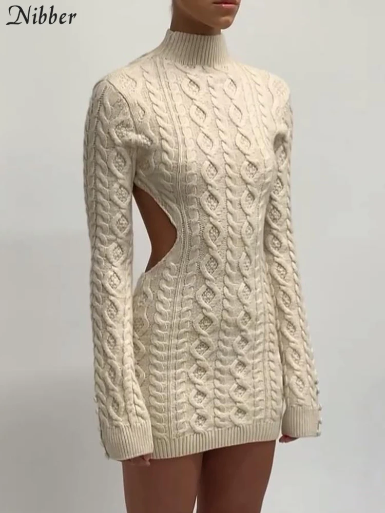 Nibber Autumn Mini Knit Dress For Women Clothing Basic Sexy Backless Wool Dress Fall winter Luxurious Christmas Wear 2021 Outfit
Nibber Autumn Mini Knit Dress For Women Clothing Basic Sexy Backless Wool Dress Fall winter Luxurious Christmas Wear 2021 Outfit