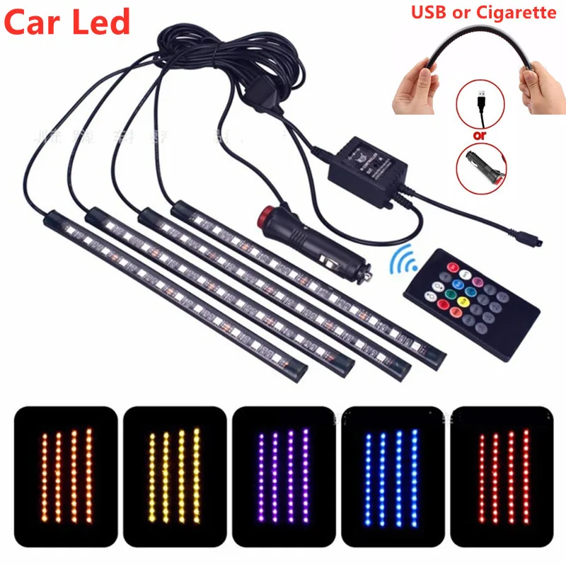 Car Lights USB Cigarette Lighter Car Accesories Interior LED Decorative Atmosphere Lamp Voice Control RGB Music Car Foot Light
Car Lights USB Cigarette Lighter Car Accesories Interior LED Decorative Atmosphere Lamp Voice Control RGB Music Car Foot Light