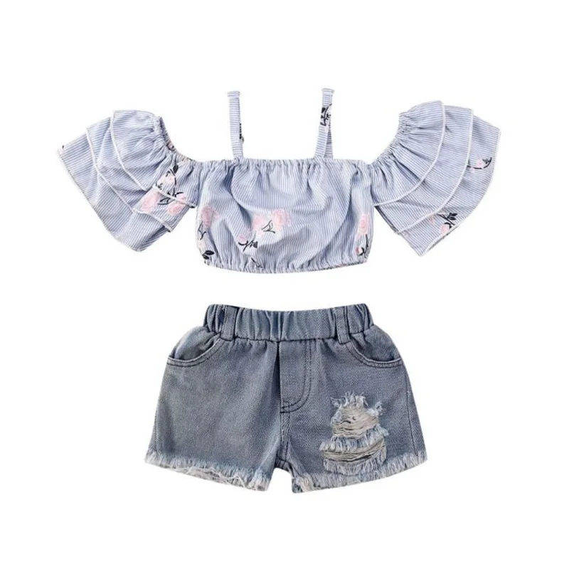 Ircomll 1-6Y 2pcs Summer Kids Clothes Girls Strapless + Denim Shorts Toddler Girl Clothes Costume For Girls Baby Girl Clothes Se
Ircomll 1-6Y 2pcs Summer Kids Clothes Girls Strapless + Denim Shorts Toddler Girl Clothes Costume For Girls Baby Girl Clothes Se