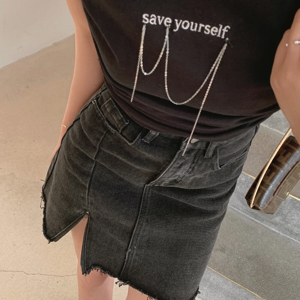 Make high waist jeans skirts woman a word show thin zipper open fork ins summer new super fire ms short skirts
Make high waist jeans skirts woman a word show thin zipper open fork ins summer new super fire ms short skirts