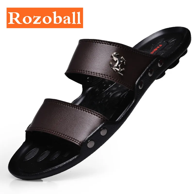 Fashion Men Slippers Summer Men Leather Slippers Casual Beach Slides Outdoor Cheap Men Walking Sandals Dropshipping Rozoball
Fashion Men Slippers Summer Men Leather Slippers Casual Beach Slides Outdoor Cheap Men Walking Sandals Dropshipping Rozoball