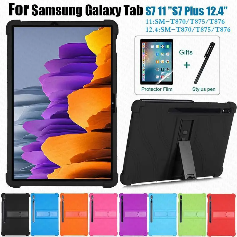Tablet Case for Samsung Galaxy Tab S7 11" S7 Plus 12.4" Silicone Case SM-T870 T875 SM-T970 T975 Child Drop Stand Shell Cover
Tablet Case for Samsung Galaxy Tab S7 11" S7 Plus 12.4" Silicone Case SM-T870 T875 SM-T970 T975 Child Drop Stand Shell Cover