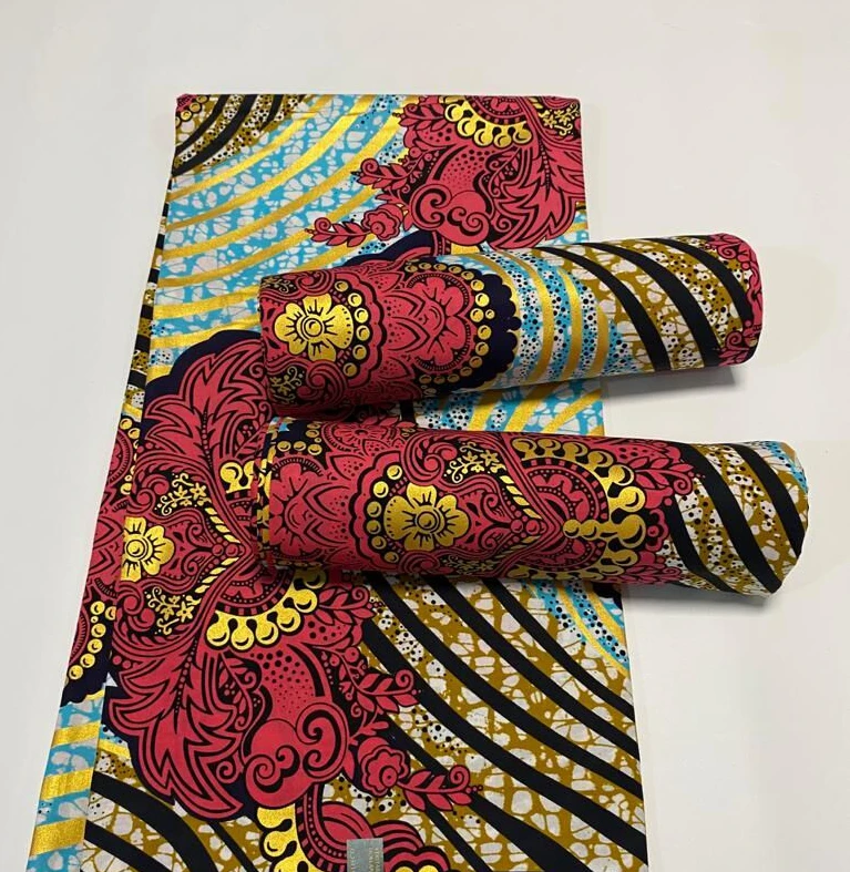 Ankara African Wax Fabric Block Golden Wax Print Fabric With Gold Line Layer Surface Golden Wax Fabric Cotton Print Rapper Batik
Ankara African Wax Fabric Block Golden Wax Print Fabric With Gold Line Layer Surface Golden Wax Fabric Cotton Print Rapper Batik