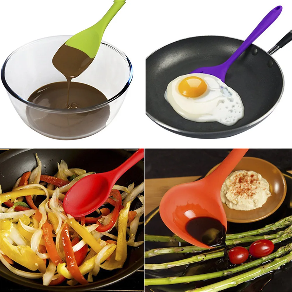 10Pcs Silicone Cooking Utensil Set Wooden Handle Spatula Soup Spoon Brush Ladle Pasta Colander Non-stick Cookware Kitchen Tools
10Pcs Silicone Cooking Utensil Set Wooden Handle Spatula Soup Spoon Brush Ladle Pasta Colander Non-stick Cookware Kitchen Tools