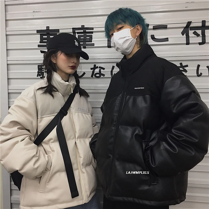 New Splicing Solid Imitation Leather PU Cotton Coat Female Fashion Casual Loose Jacket Women Winter 2021 New Zipper Clothing
New Splicing Solid Imitation Leather PU Cotton Coat Female Fashion Casual Loose Jacket Women Winter 2021 New Zipper Clothing