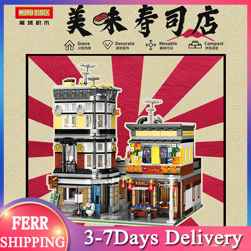 Конструктор MOYU MOC MY82002, креативный город, уличный вид, японский ресторан, суши, бар, магазин, 2684 элементов
Конструктор MOYU MOC MY82002, креативный город, уличный вид, японский ресторан, суши, бар, магазин, 2684 элементов