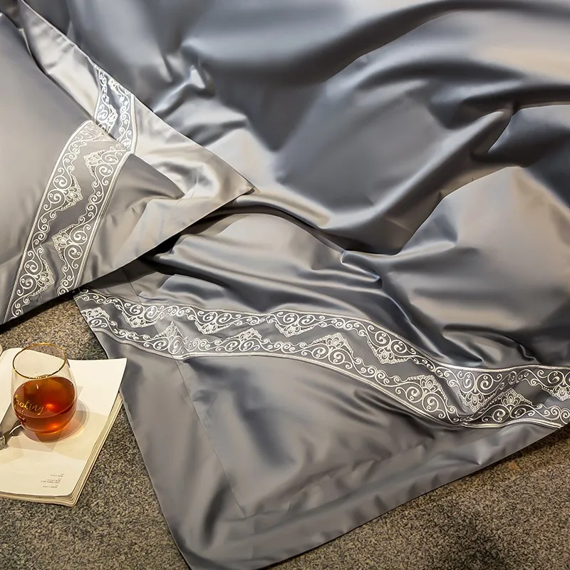 1000TC Egyptian Cotton Silver Grey High End Quality Duvet Cover Set 4Pcs Luxury Soft Queen King size Bedding set Bed Sheet set
1000TC Egyptian Cotton Silver Grey High End Quality Duvet Cover Set 4Pcs Luxury Soft Queen King size Bedding set Bed Sheet set