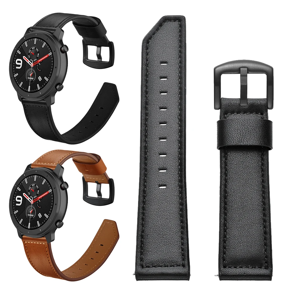 Black Brown Leather strap for Huami Amazfit GTR 47mm 42mm/ GTS / Bip lite / Amazfit Stratos 2 3 Wrist Band Watchband Bracelet
Black Brown Leather strap for Huami Amazfit GTR 47mm 42mm/ GTS / Bip lite / Amazfit Stratos 2 3 Wrist Band Watchband Bracelet